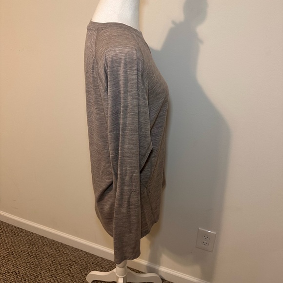 Woolx Merino Wool Oatmeal Long Sleeve Shirt Size XL - Picture 4 of 5